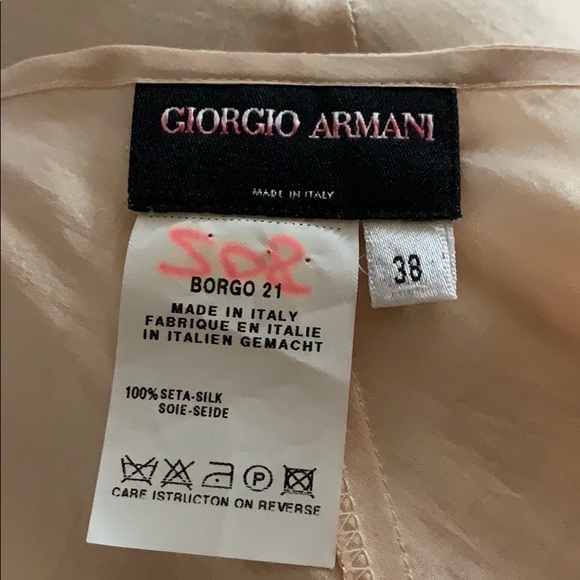 Giorgio Armani light peach silk camisole top XS(2) - Picture 7 of 8